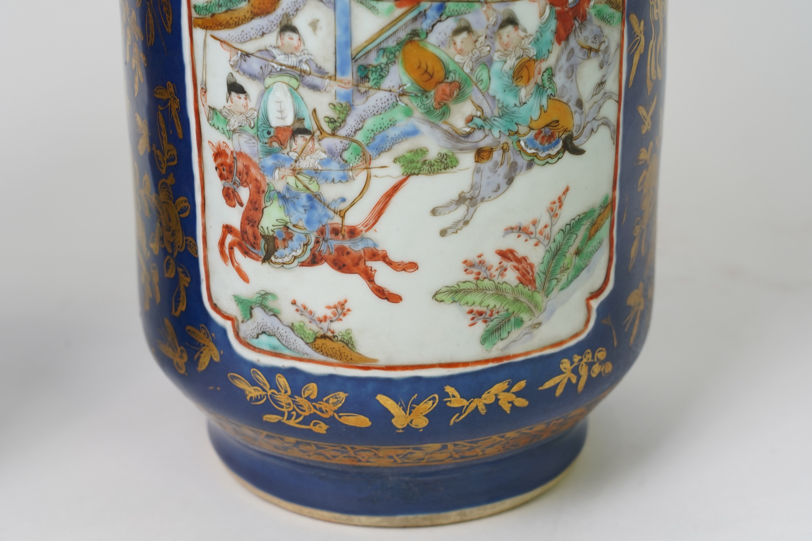 A pair of Chinese ‘warriors’ vases, early 20th century